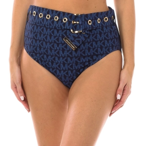 Braguita de bikini de cintura alta Michael Kors MM2N025 mujer Talla: L Color: Azul 