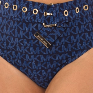 Braguita de bikini de cintura alta Michael Kors MM2N025 mujer Talla: L Color: Azul 