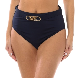 Braguitas de bikini de cintura alta Michael Kors MM1N025 mujer Talla: L Color: Azul 