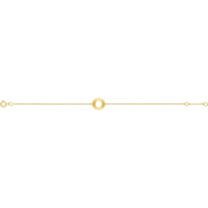 Pulsera 9Kt Oro Amarillo Lua Blanca 510501.89.0