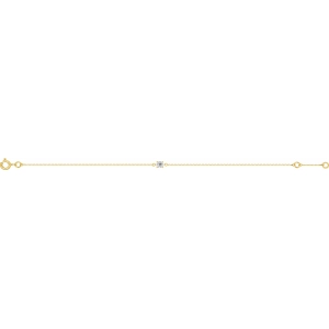 Pulsera con circonita cúbica 9Kt Oro Amarillo Lua Blanca 510408.H9.0 - 