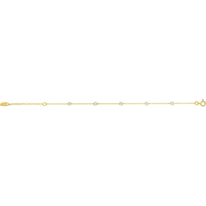 Pulsera con circonita cúbica chapado en oro 224512I.0.16 Talla 16 Lua blanca
