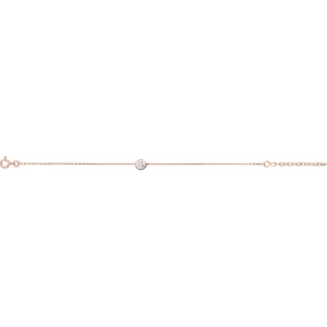 Pulsera con circonita cúbica chapado en oro Oro Rosa 256589.9A.18 Talla 18 Lua blanca