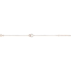 Pulsera con circonita cúbica chapado en oro Oro Rosa 256650.9A.18 Talla 18 Lua blanca