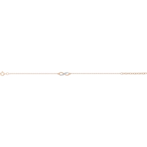 Pulsera con circonita cúbica chapado en oro Oro Rosa 256697.9A.18 Talla 18 Lua blanca