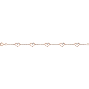 Pulsera con circonita cúbica chapado en oro Oro Rosa 256699.9A.18 Talla 18 Lua blanca