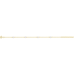 Pulsera con imitacion perla chapado en oro Lua Blanca 256991.0