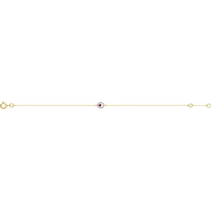 Pulsera con rubí y circonita cúbica rodiado 9Kt Oro Amarillo 510422.Z2