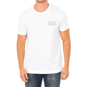 Camiseta de manga corta cuello redondo Diesel 00CG46-0QAZN hombre Talla: S Color: Blanco 