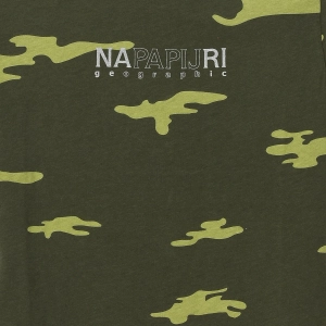 Camiseta de manga corta y cuello redondo Napapijri GA4EQB niño Talla: 8 AÑOS Color: Verde 