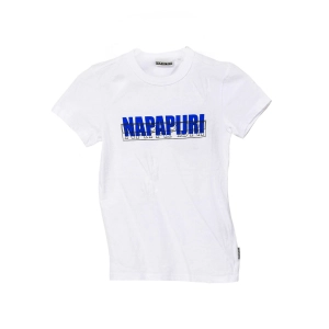 Camiseta de manga corta y cuello redondo Napapijri GA4EQC niño Talla: 8 AÑOS Color: Blanco 