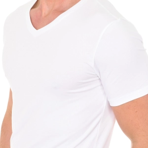 Camiseta Manga Corta cuello en pico Diesel 00CG26-0QAZY hombre Talla: L Color: Blanco 
