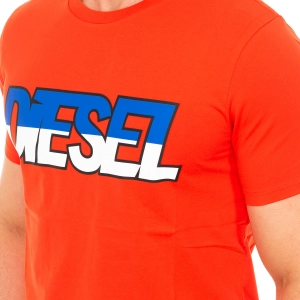Camiseta manga corta cuello redondo Diesel 00CEMG-0LAWE hombre Talla: M Color: Rojo 