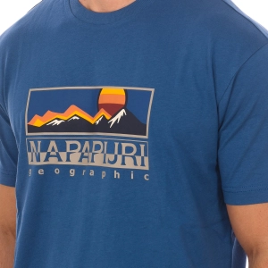 Camiseta manga corta y cuello redondo Napapijri NP0A4GM4 hombre Talla: S Color: Azul 