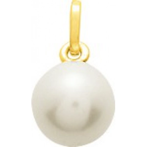 Colgante con perla cultivada en agua dulce 8mm 18Kt Oro Amarillo 9494.7W Lua blanca