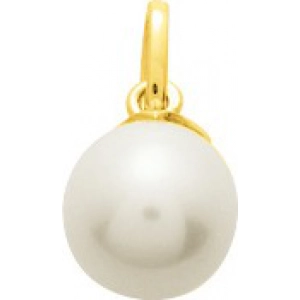 Colgante con perla cultivada en agua dulce  9 mm 18Kt Oro Amarillo 9483.8W Lua blanca