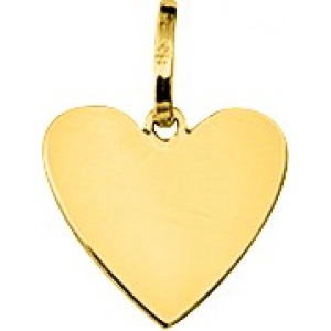Colgante corazón 9Kt Oro Amarillo 0MS12 Lua blanca