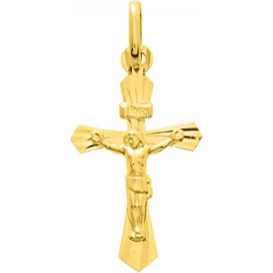Colgante Cruz Cristo 18Kt Oro Amarillo 32151 Lua blanca