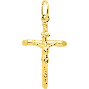 Colgante Cruz Cristo 18Kt Oro Amarillo 3910 Lua blanca