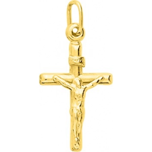 Colgante Cruz Cristo 18Kt Oro Amarillo 3910.8 Lua blanca