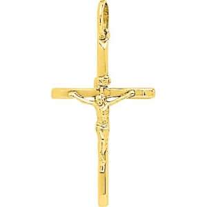 Colgante Cruz Cristo 18Kt Oro Amarillo Lua Blanca  3030