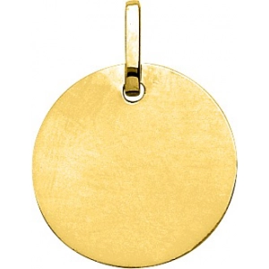 Colgante Placa 18Kt Oro Amarillo W7.7 Lua blanca