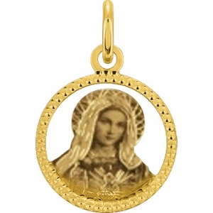 Colgante Virgen 9Kt Oro Amarillo Lua Blanca 0M54358.0