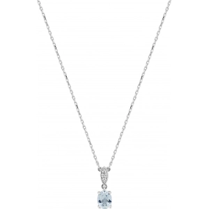 Collar aigue-marine diamante 0.01ct GH-P2 oro blanco 9kt Lua Blanca 410871.U0.0