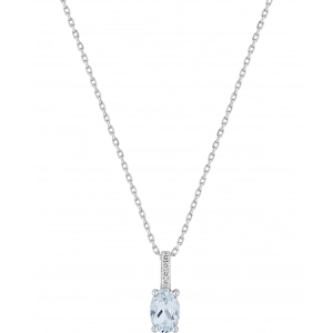 Collar aigue-marine diamante 0.02ct GH-P2 oro blanco 9kt Lua Blanca 410874.U0.0