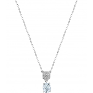 Collar aigue-marine diamante 0.03ct GH-P2 oro blanco 9kt Lua Blanca 410873.U0.0