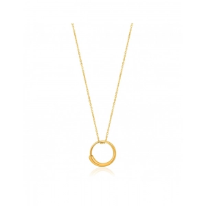 Collar Ania Haie Gold Luxe Circle N024-01G Plata de Ley 16170046