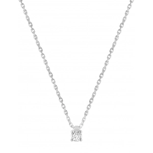 Collar con diamante 0.10ct 18Kt Oro Blanco RD857MI2 Lua blanca