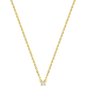 Collar con diamante 0.10ct HSI 18Kt Oro Amarillo FC846IQJ1 Lua blanca
