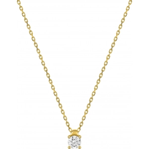 Collar con diamante 0.15ct HSI 18Kt Oro Amarillo 4.0417.39