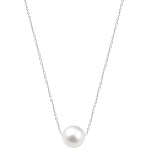 Collar con perla cultivada en agua dulce 9Kt Oro Blanco 416463.X0.42 Talla 42 Lua blanca