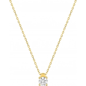 Collar diamante 0.25ct H-P1 oro amarillo 18Kt Lua Blanca 4.0419.49.0
