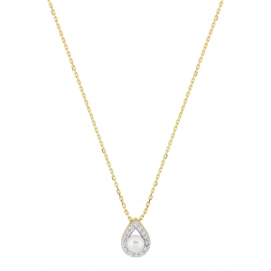 Collar perla cultivada en agua dulce 4mm oro amarillo 9kt Lua Blanca 410731.X2.0