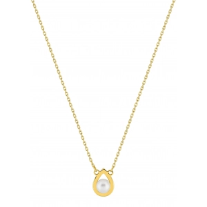 Collar perla cultivada en agua dulce 4mm oro amarillo 9kt Lua Blanca 410735.X9.0