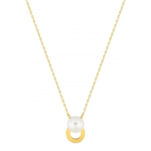 Collar perla cultivada en agua dulce 6mm oro amarillo 9kt Lua Blanca 410733.X9.0