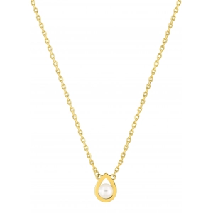Collar perla imitación chapado en oro Lua Blanca 255935.0