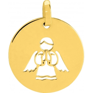 Medalla 18Kt Oro Amarillo 3079 Lua blanca