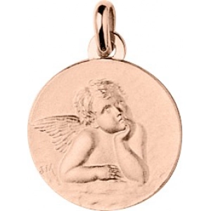 Medalla angel 18Kt Oro Rosa 40251X