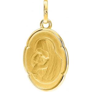Medalla Infante virgen 9Kt Oro Amarillo 0M54329 Lua blanca