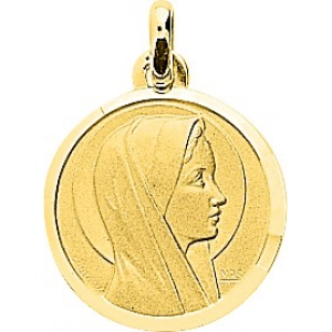 Medalla virgen 18Kt Oro Amarillo 32717 Lua blanca
