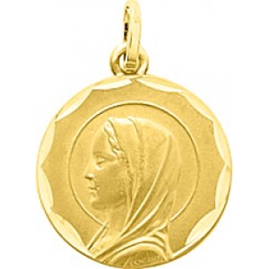 Medalla virgen 18Kt Oro Amarillo 32880 Lua blanca