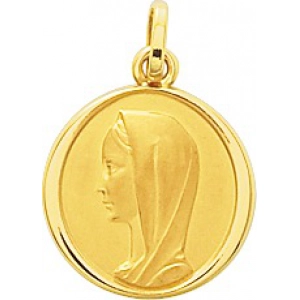 Medalla virgen 18Kt Oro Amarillo 32069 Lua blanca