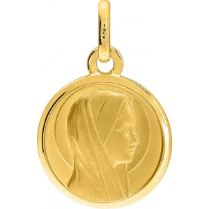 Medalla virgen 18Kt Oro Amarillo 32105 Lua blanca