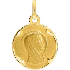 Medalla virgen 18Kt Oro Amarillo 32106 Lua blanca