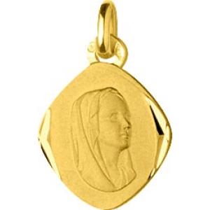 Medalla virgen 18Kt Oro Amarillo 44550 Lua blanca