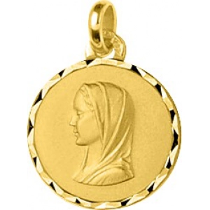 Medalla virgen 18Kt Oro Amarillo 49850 Lua blanca